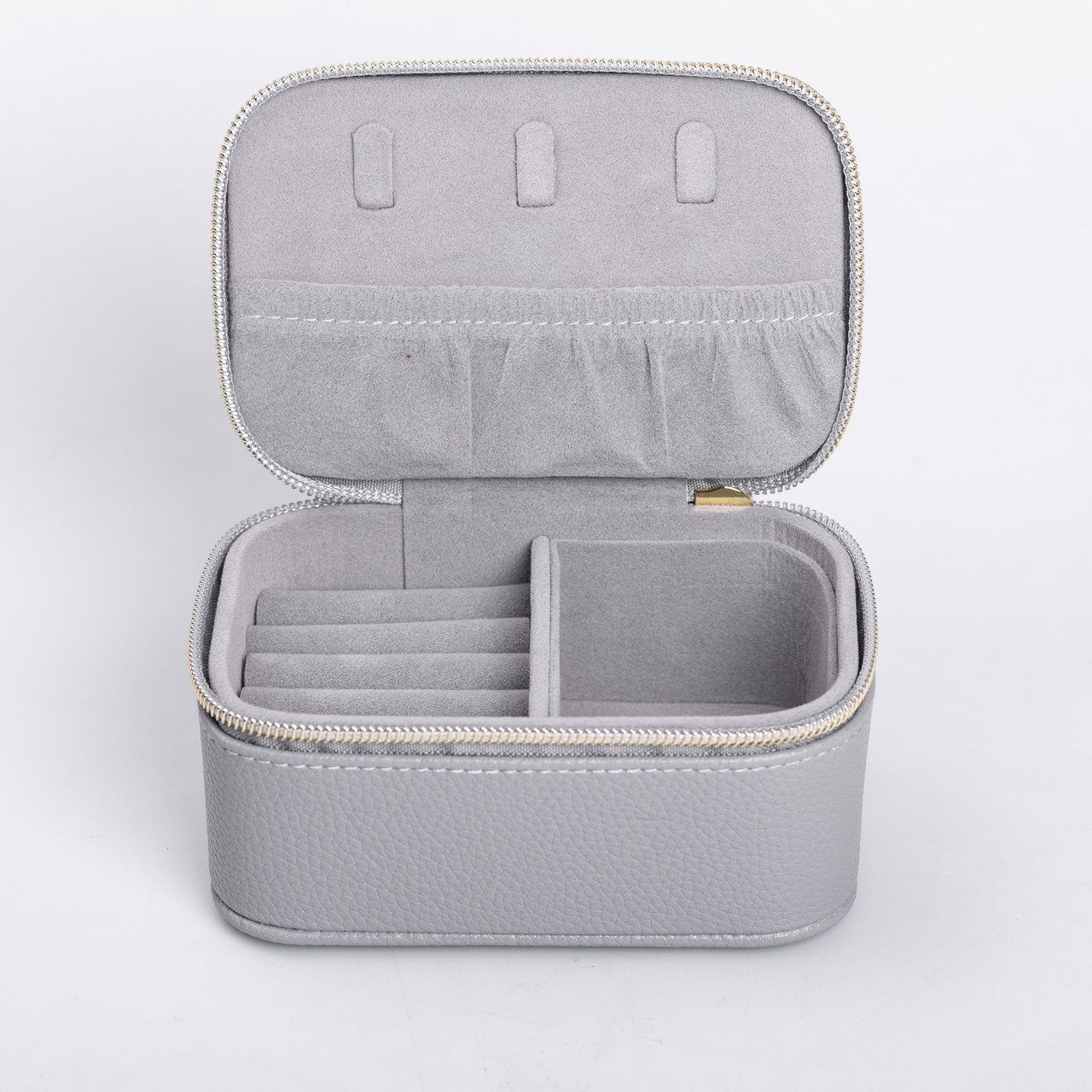 Скринька для прикрас з еко шкіри на блискавці міні органайзер для ювелірних виробів HP-5-26G_HP-5-26G_Milantium_4