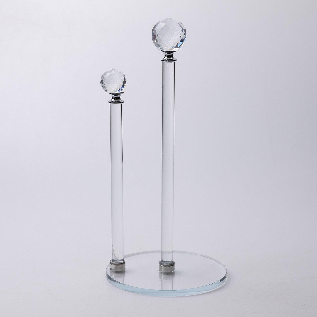 Скляний тримач для паперових рушників на кухню 15×31 см підставка під паперові рушники прозора_HP-4-73_Milantium_2