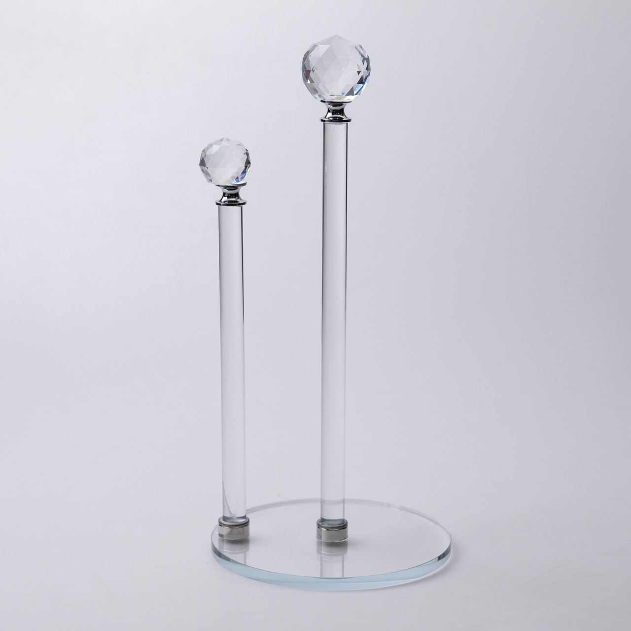 Скляний тримач для паперових рушників на кухню 15×31 см підставка під паперові рушники прозора_HP-4-73_Milantium_3