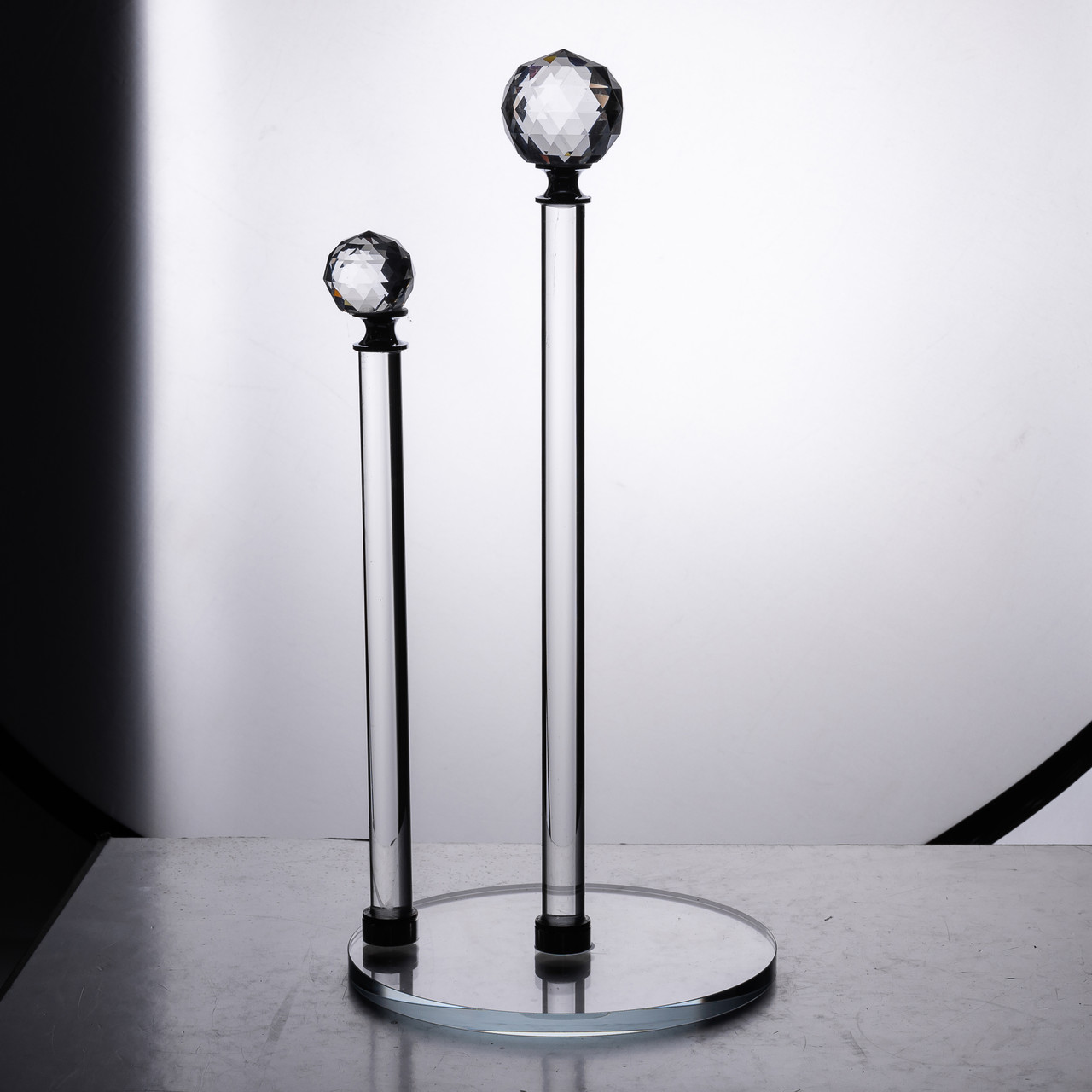 Скляний тримач для паперових рушників на кухню 15×31 см підставка під паперові рушники прозора_HP-4-73_Milantium_5