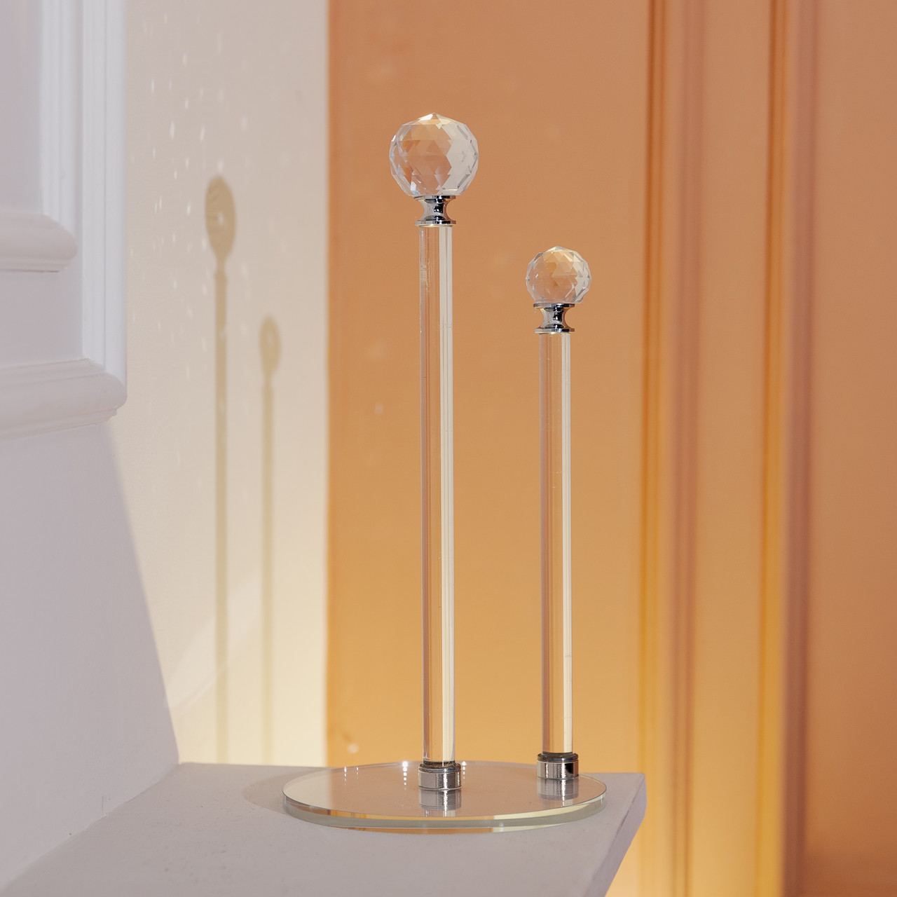 Скляний тримач для паперових рушників на кухню 15×31 см підставка під паперові рушники прозора HP-4-73_HP-4-73_Milantium_4