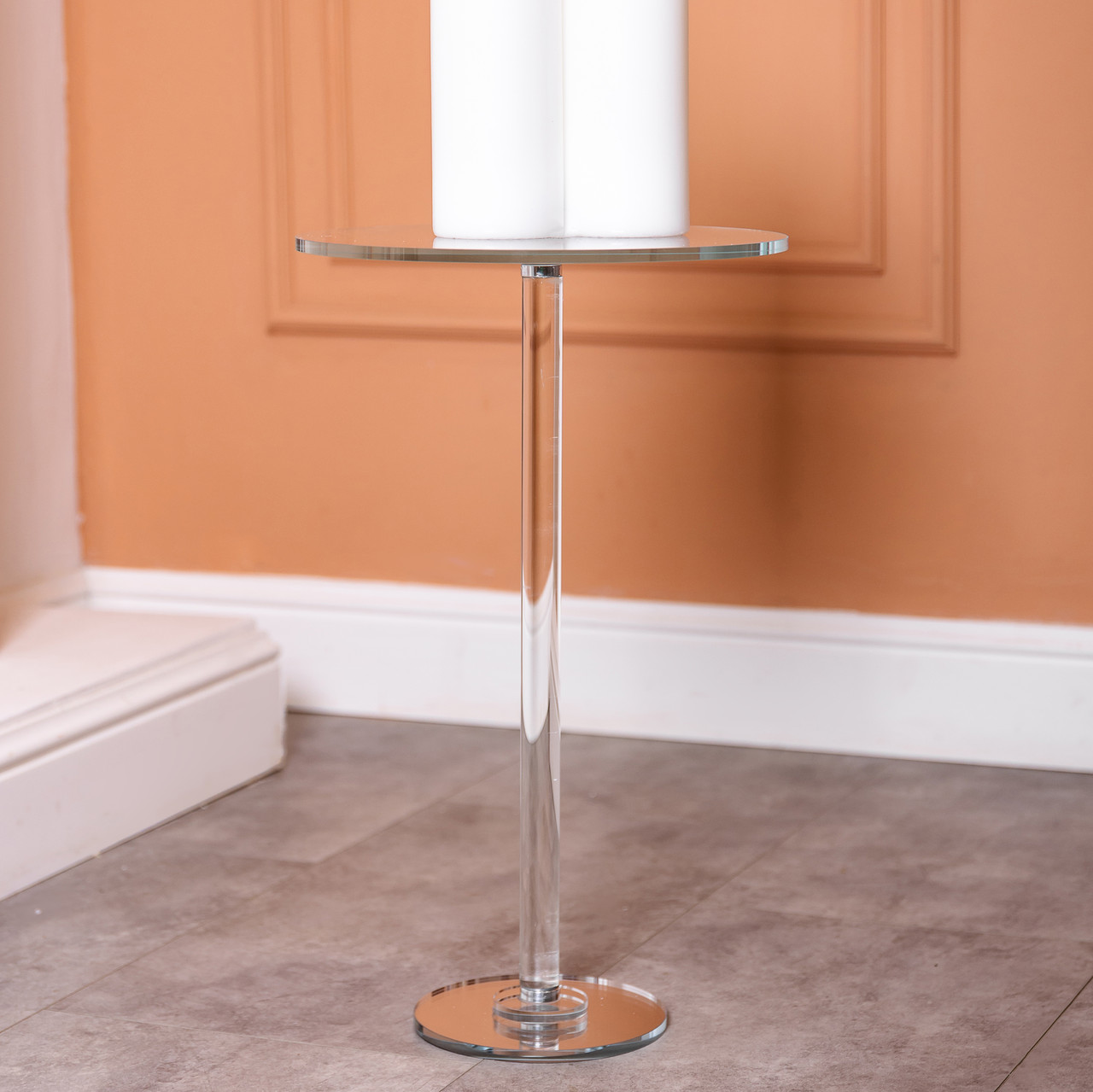 Тортівниця скляна на високій ніжці 30×60 см кругла підставка для торта