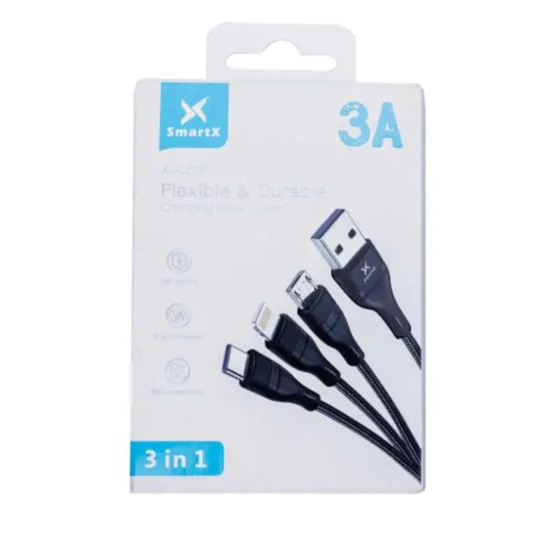 Кабель для зарядки 3-in-1 microUSB/Type-C/Lightning UR521_UR521_Milantium_5