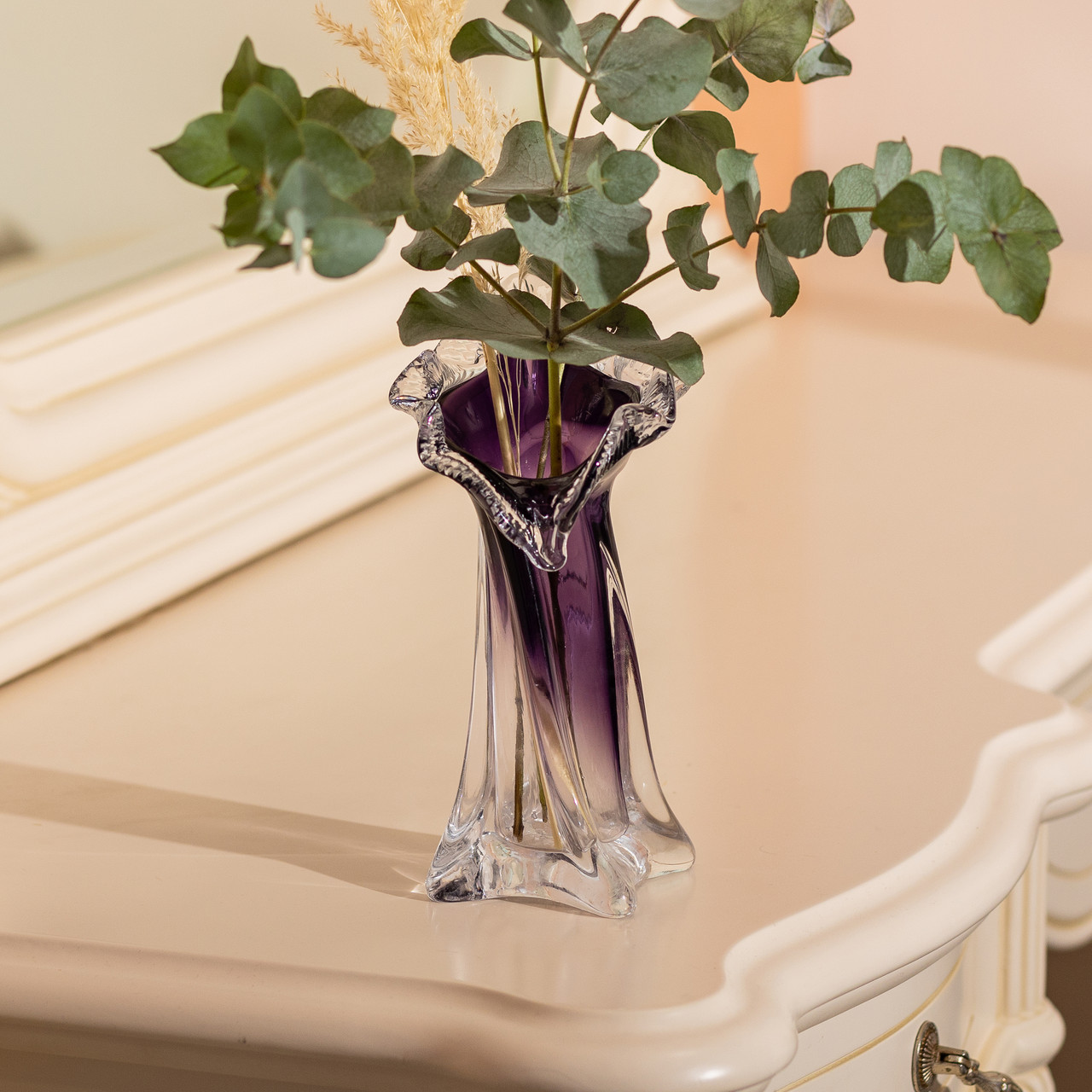 Ваза для квітів 20 см декоративна ваза для букета 110 мл Фіолетова HP-9-9_HP-9-9_Milantium_5
