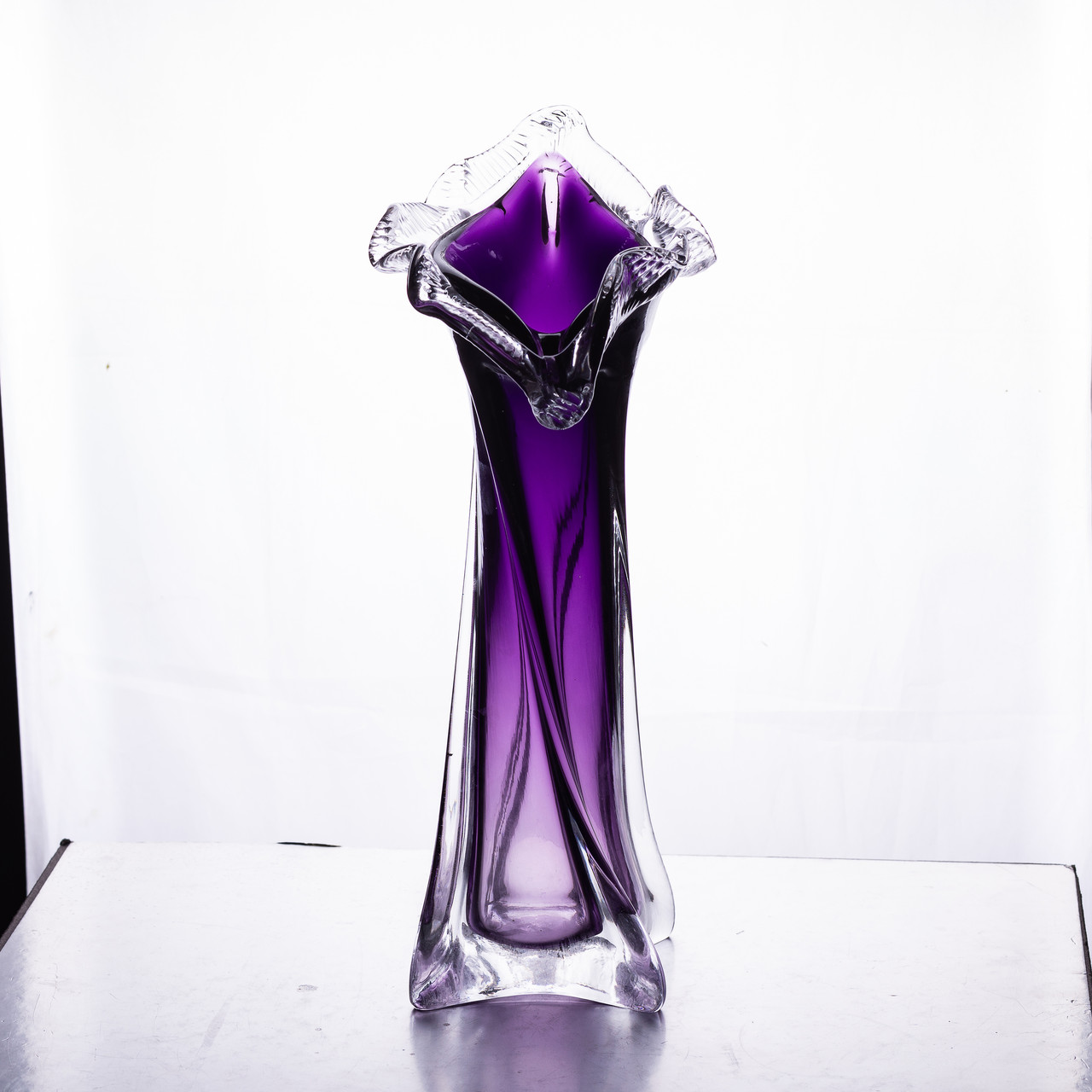 Ваза для квітів 31.5 см декоративна ваза для букета 300 мл Фіолетова HP-9-7_HP-9-7_Milantium_4