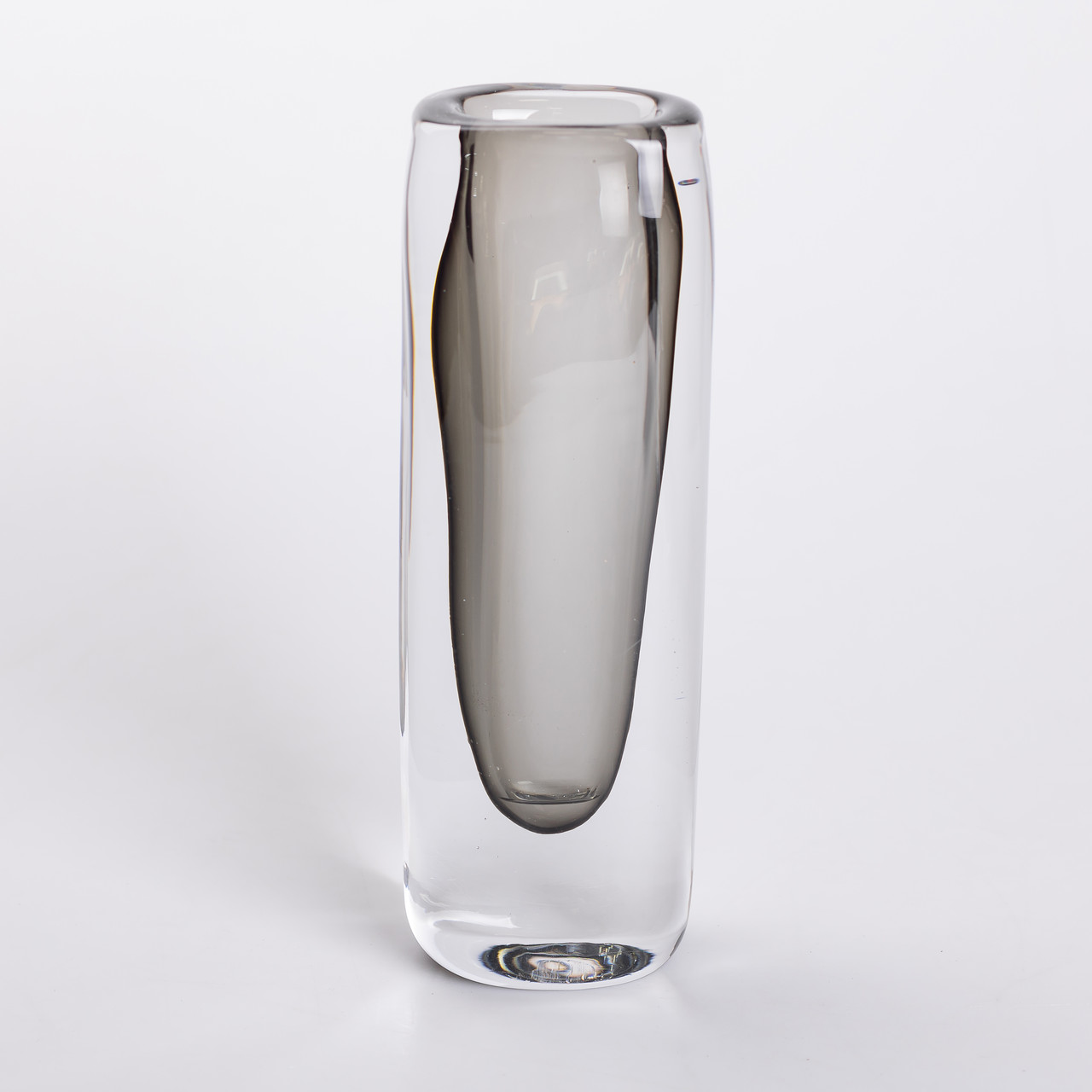 Ваза скляна прозора 7.7х5.5х24.5 см для квітів декоративна 200 ML Grey - купить недорого в Украине