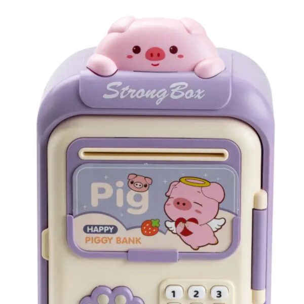 Сейф-скарбничка дитяча з купюроприймачем та кодовим замком Pig Фіолетовий HP12265V_HP12265V_Milantium_4