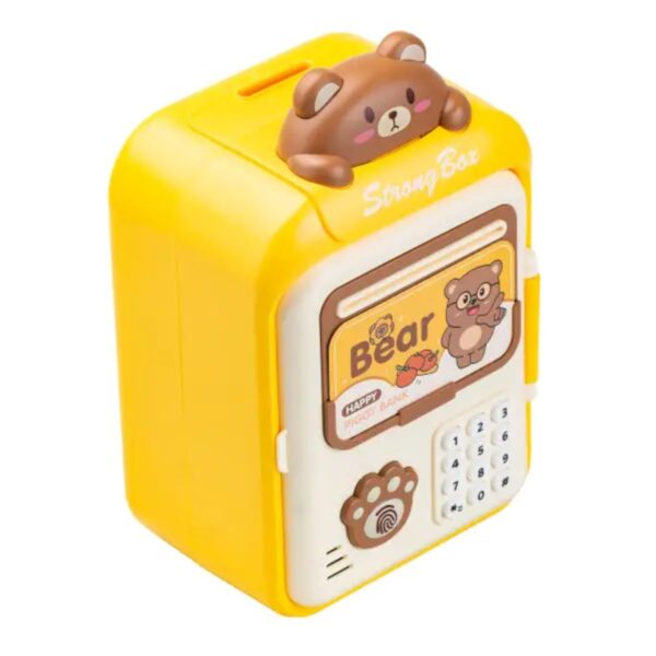Сейф-скарбничка дитяча з купюроприймачем і кодовим замком Bear Жовтий HP12265Y_HP12265Y_Milantium_2