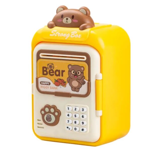 Сейф-скарбничка дитяча з купюроприймачем і кодовим замком Bear Жовтий HP12265Y_HP12265Y_Milantium_3
