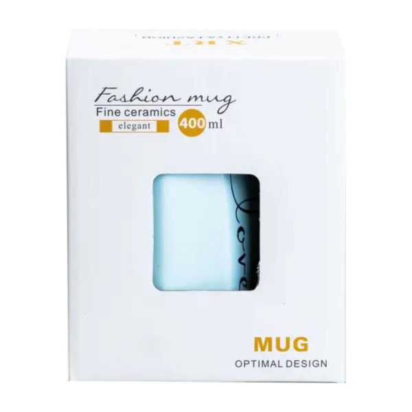 Чашка керамическая для чая и кофе 400 мл Love Блакитна HP7188BL_HP7188BL_Milantium_4