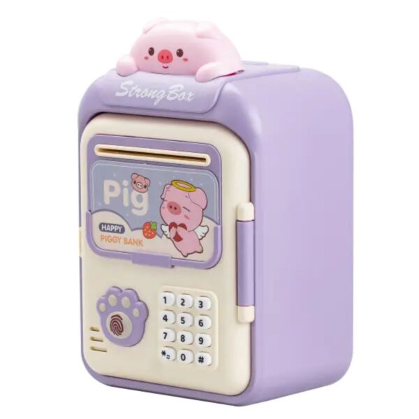Сейф-скарбничка дитяча з купюроприймачем та кодовим замком Pig Фіолетовий HP12265V_HP12265V_Milantium_3