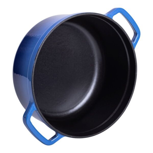 Каструля чавунна емальована 3 л з кришкою Ø24 см Синя HP-1-3BL_HP-1-3BL_Milantium_4