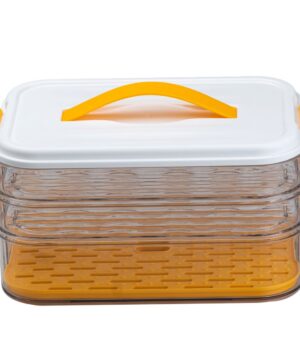 Контейнер для заморожування та зберігання продуктів 3-ярусний у холодильнику 16.5 см Помаранчевий HP50657_HP50657_Milantium_1