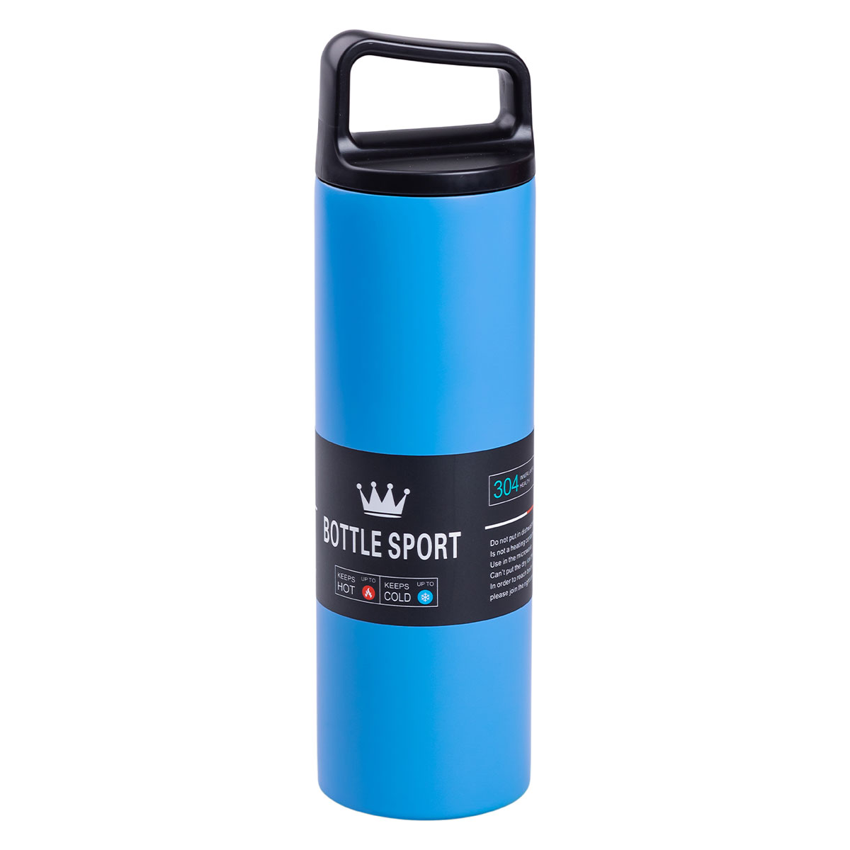 Термос металевий 500 мл з нержавіючої сталі Bottle Sport з ручкою синій HPGM5009BL_HPGM5009BL_Milantium_1