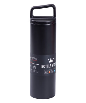 Термос металевий 500 мл з нержавіючої сталі Bottle Sport з ручкою чорний HPGM5009B_HPGM5009B_Milantium_1