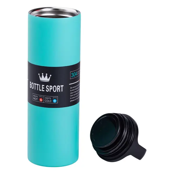 Термос металевий 500 мл з нержавіючої сталі Bottle Sport з ручкою м&apos;ятний HPGM5009M_HPGM5009M_Milantium_2