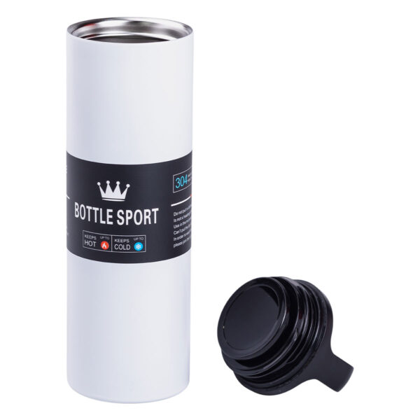Термос металевий 500 мл з нержавіючої сталі Bottle Sport з ручкою білий HPGM5009W_HPGM5009W_Milantium_2