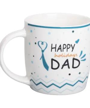 Кружка керамічна з написами 450 (мл) Happy holidays dad RX-N240278HD_RX-N240278HD_Milantium_1