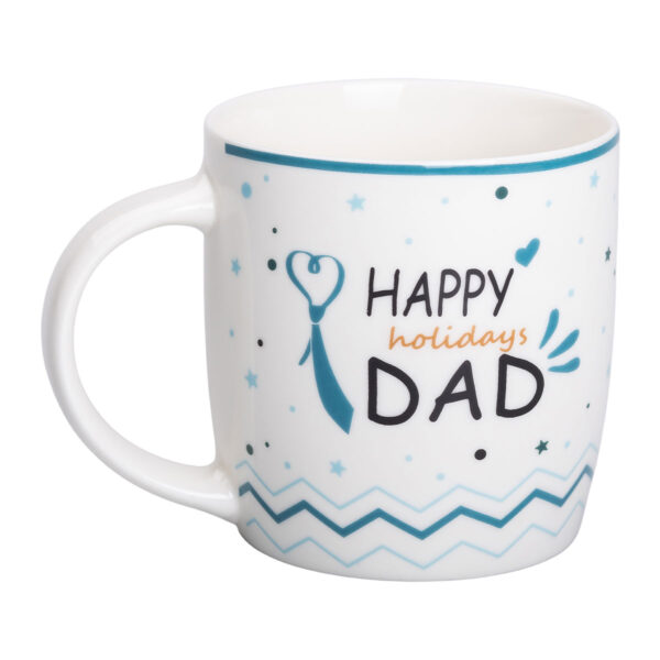 Кружка керамічна з написами 450 (мл) Happy holidays dad RX-N240278HD_RX-N240278HD_Milantium_1