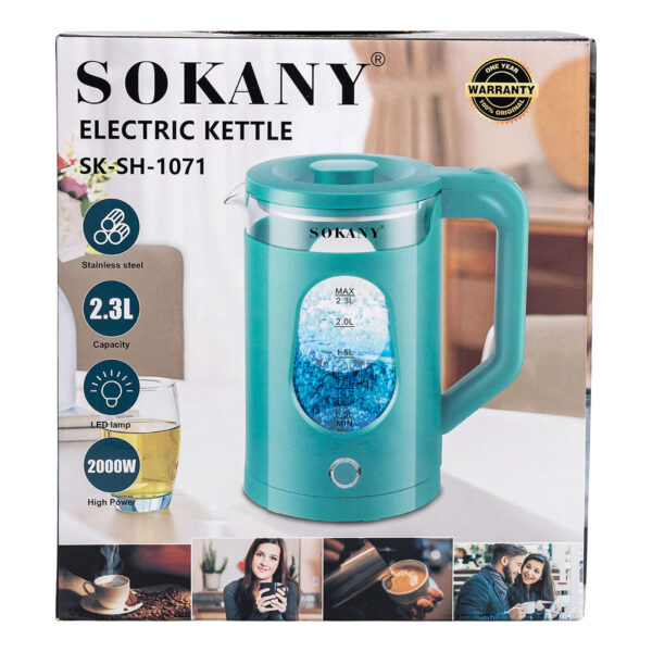 Електрочайник побутовий 2.3 л Sokany дисковий з автовимкненням SK-SH-1071BL_SK-SH-1071BL_Milantium_7