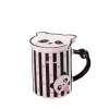Чашка керамічна The Panda 350мл з блюдцем та ложкою Смужка HPCY8369ST_HPCY8369ST_Milantium_1