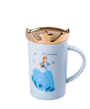 Чашка керамічна Princess 400мл з кришкою Блакитний HPCYM0845BL_HPCYM0845BL_Milantium_1