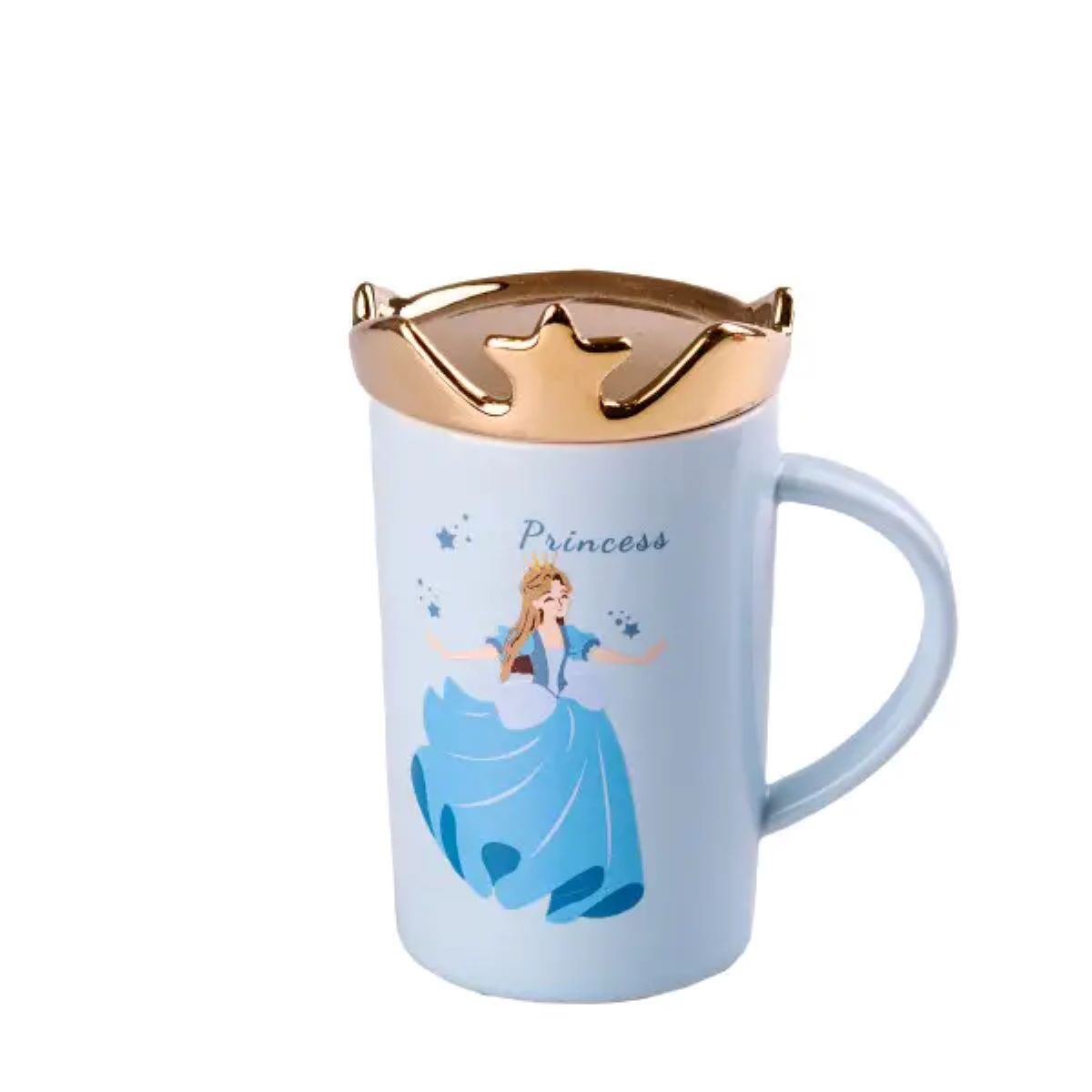 Чашка керамічна Princess 400мл з кришкою Блакитний HPCYM0845BL_HPCYM0845BL_Milantium_1
