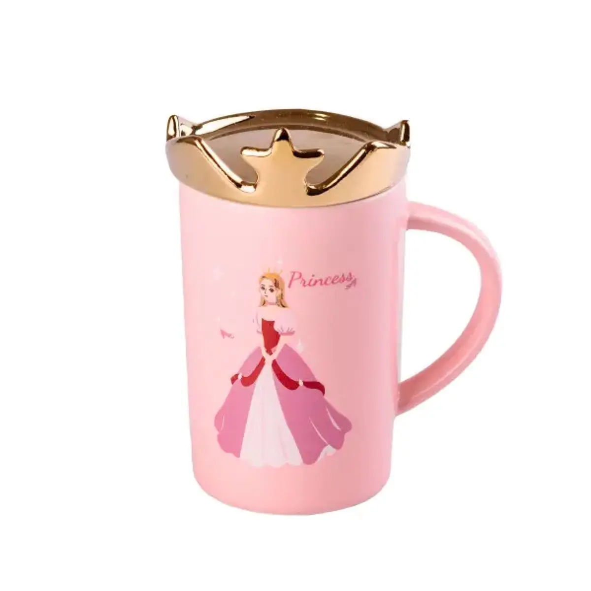 Чашка керамічна Princess 400мл з кришкою чашка з кришкою чашки для кави HPCYM0845P – купити в Україні недорого