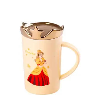 Чашка керамічна Princess 400мл з кришкою Жовтий HPCYM0845Y_HPCYM0845Y_Milantium_1