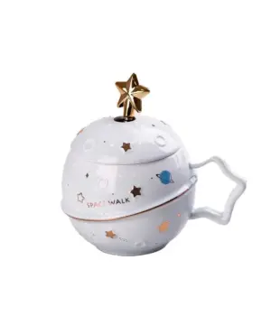 Чашка керамічна Space Walk 500мл з кришкою і ложкою Блакитний HP8226BL_HP8226BL_Milantium_1