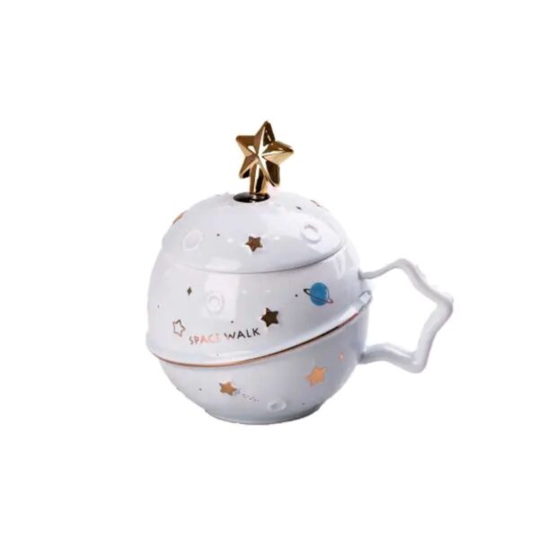 Чашка керамічна Space Walk 500мл з кришкою і ложкою Блакитний HP8226BL_HP8226BL_Milantium_1
