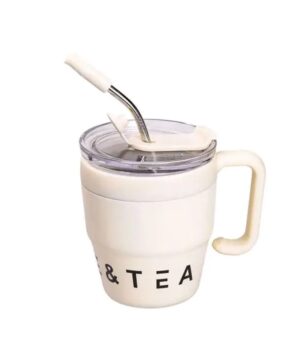 Термочашка Coffee & Tea з трубочкою бежева HP-14-23BE_HP-14-23BE_Milantium_1