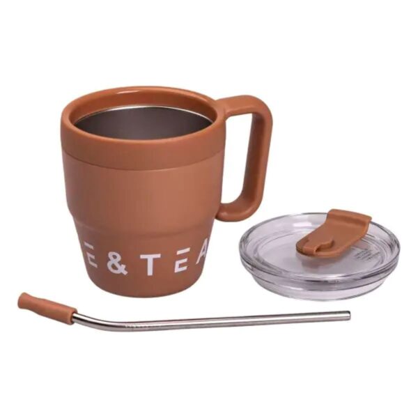Термочашка Coffee & Tea з трубочкою коричнева HP-14-23BR_HP-14-23BR_Milantium_4