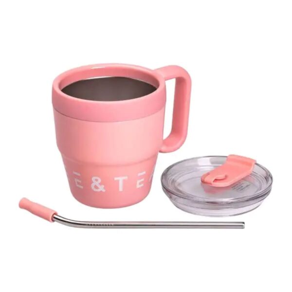 Термочашка Coffee & Tea з трубочкою рожева HP-14-23P_HP-14-23P_Milantium_4