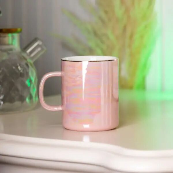 Чашка керамічна Glaze 420мл у дзеркальній глазурі Рожевий HPCYM0763P_HPCYM0763P_Milantium_2