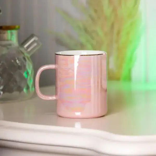 Чашка керамічна Glaze 420мл у дзеркальній глазурі Рожевий HPCYM0763P_HPCYM0763P_Milantium_2