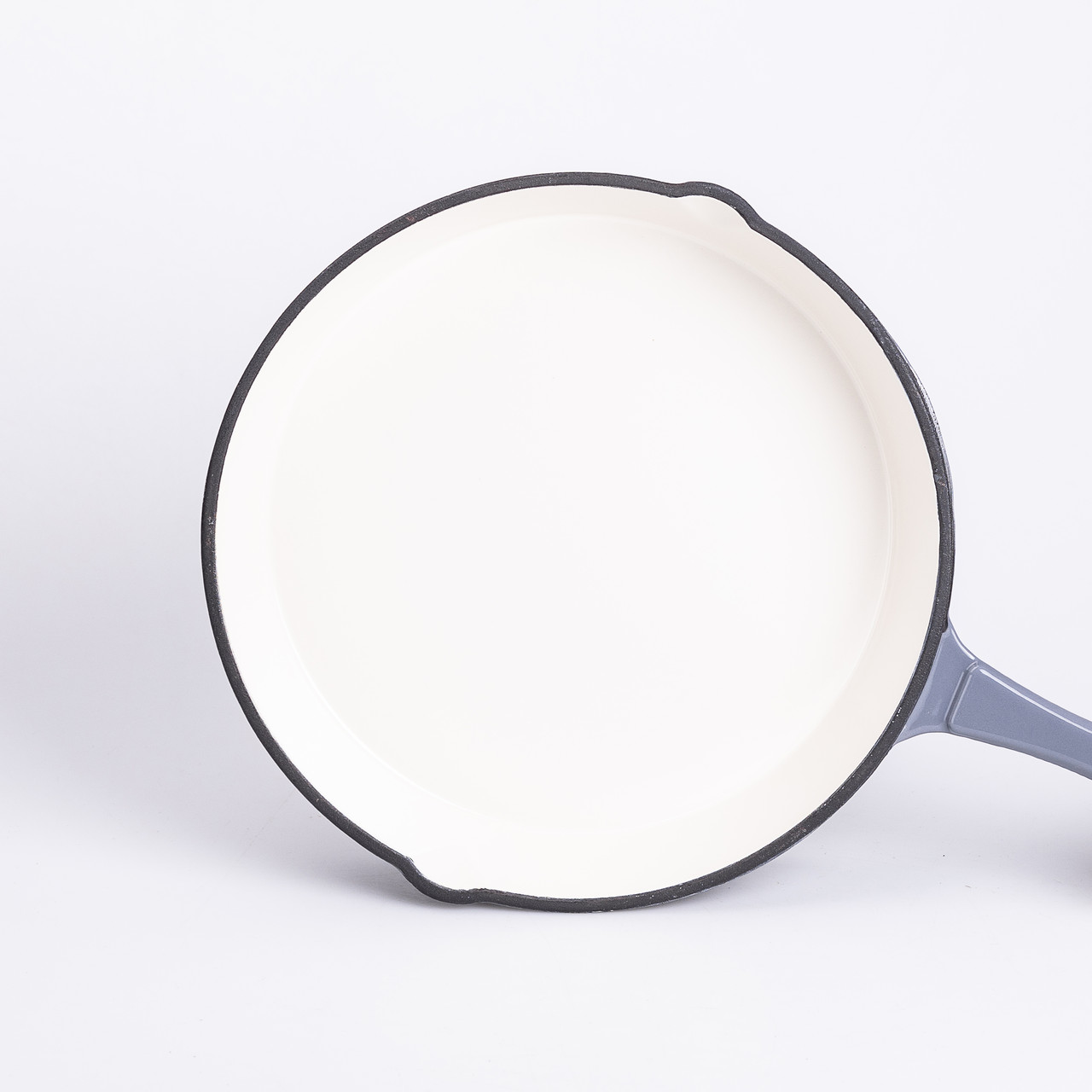 Набір чавунного посуду для приготування 3 каструлі та сковорода з емальованим покриттям Сірий HP-1-5_HP-1-5_Milantium_6