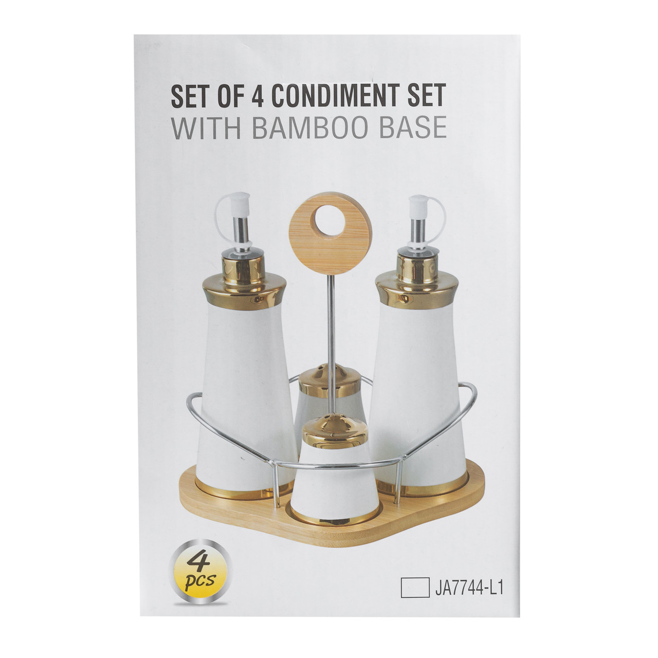 Набір для спецій 4 предмети на бамбуковій підставці HP1219_HP1219_Milantium_7