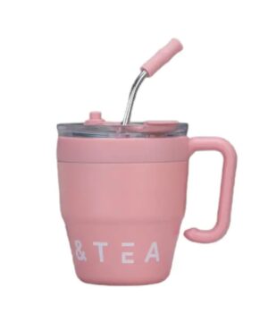 Термочашка Coffee & Tea з трубочкою рожева HP-14-23P_HP-14-23P_Milantium_1