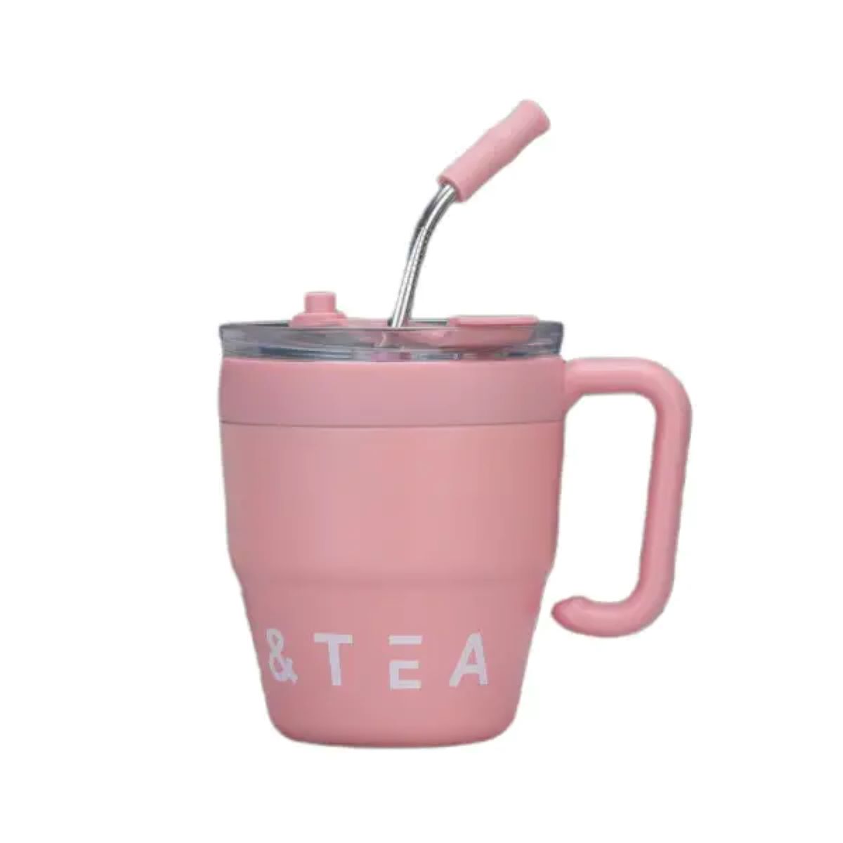 Термочашка Coffee & Tea з трубочкою рожева HP-14-23P_HP-14-23P_Milantium_1
