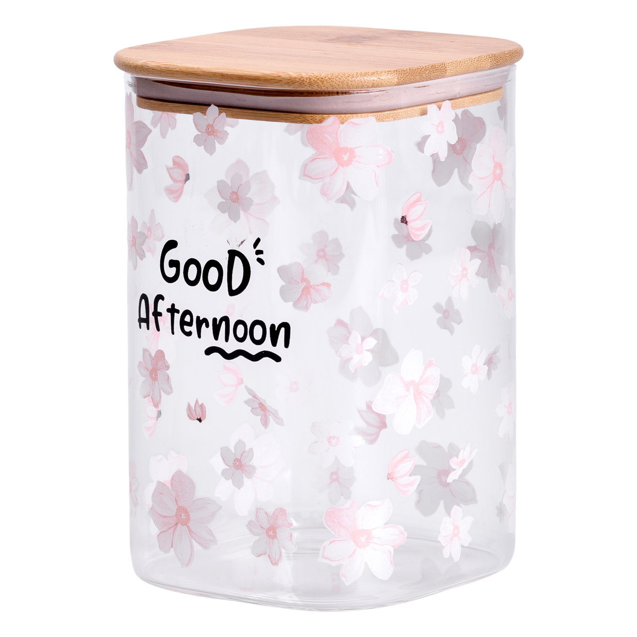 Банка для сипучих продуктів з бамбуковою кришкою 1.2 л ємність для сипучих скло HP-34-23_HP-34-23_Milantium_3