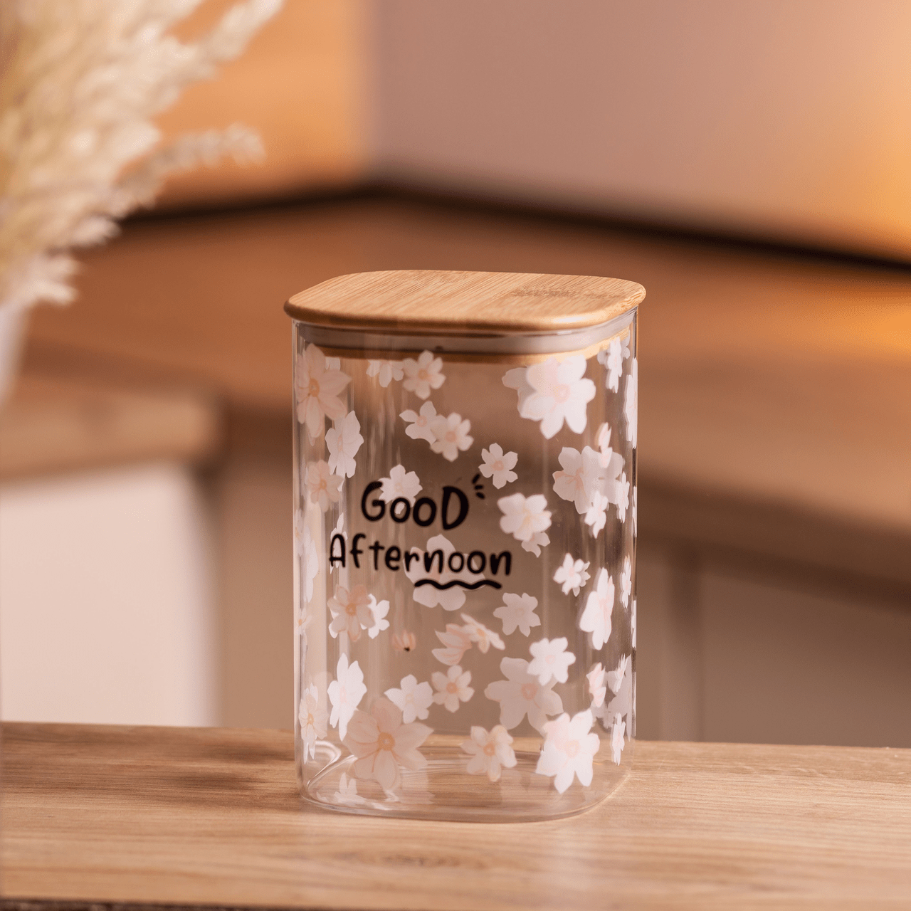 Банка для сипучих продуктів з бамбуковою кришкою 1.2 л ємність для сипучих скло HP-34-23_HP-34-23_Milantium_5