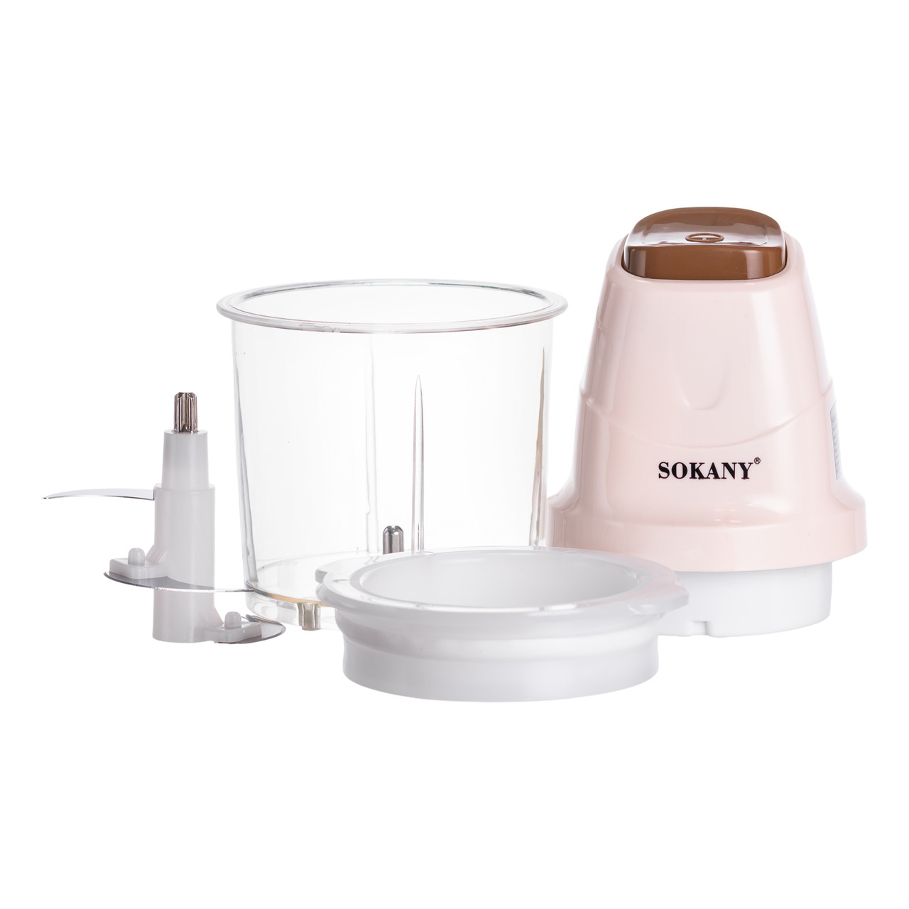 Чоппер подрібнювач з чашею на 0.7 л електричний кухонний 250 Вт бежевий Sokany SK-06009BE_SK-06009BE_Milantium_2