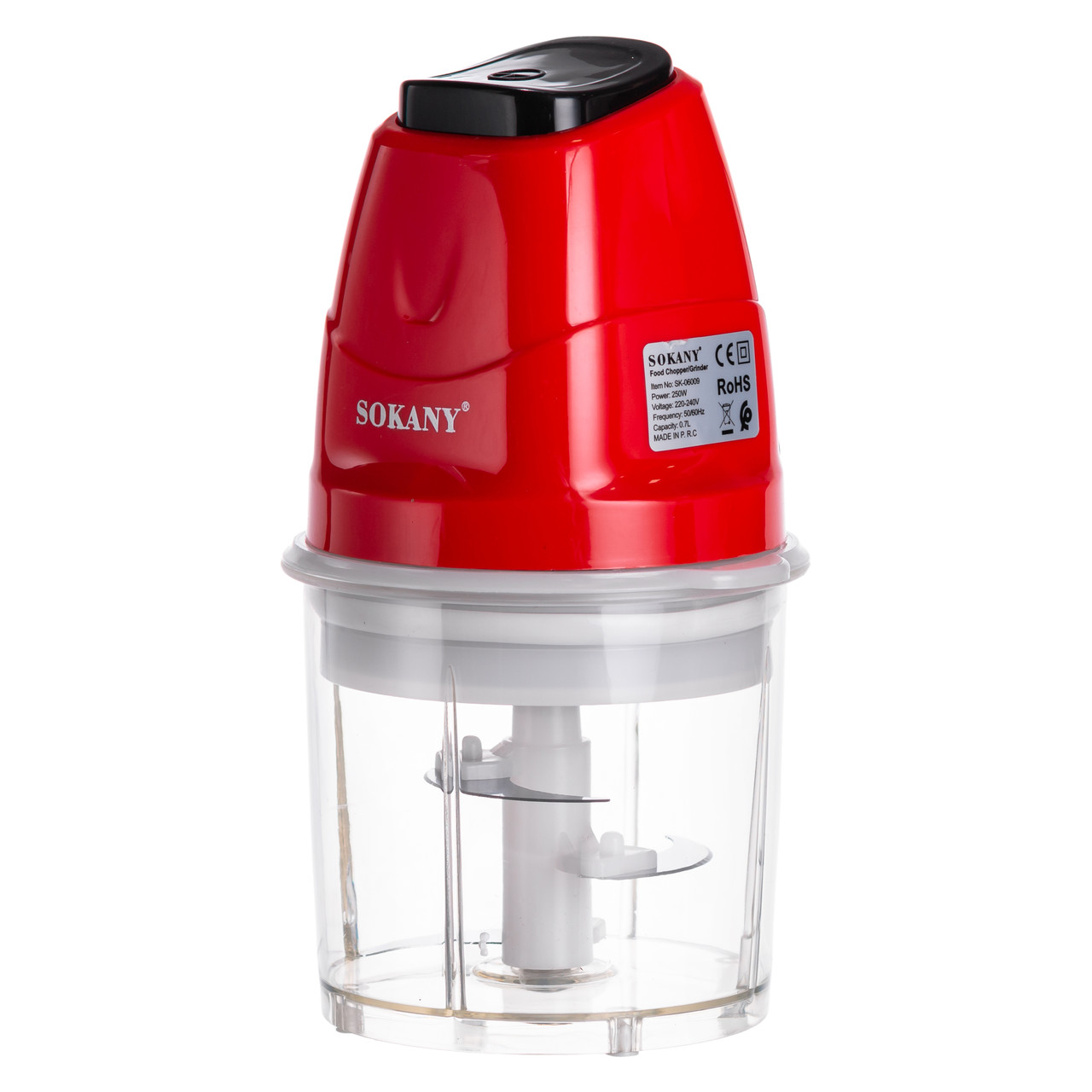 Чоппер подрібнювач з чашею на 0.7 л електричний кухонний 250 VT Sokany SK-06009R_SK-06009R_Milantium_3