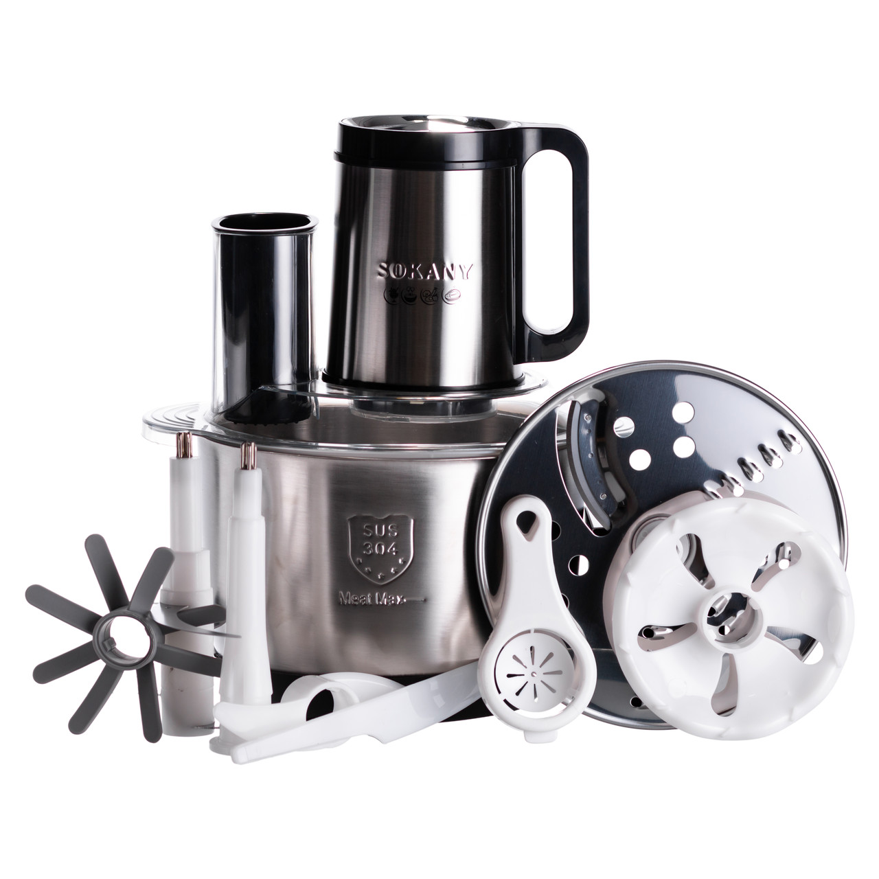 Чопер подрібнювач із чашею на 4 L Kitchen Electric Sokany SK-06020_Sk-06020_Милантиум_2