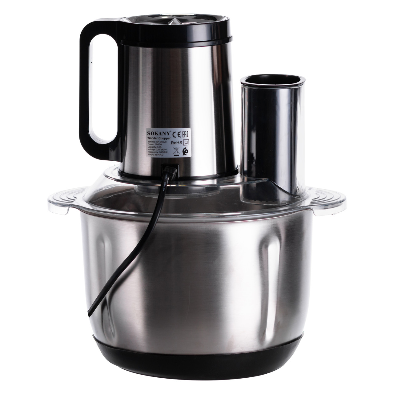 Чопер подрібнювач із чашею на 4 L Kitchen Electric Sokany SK-06020_Sk-06020_Милантиум_3