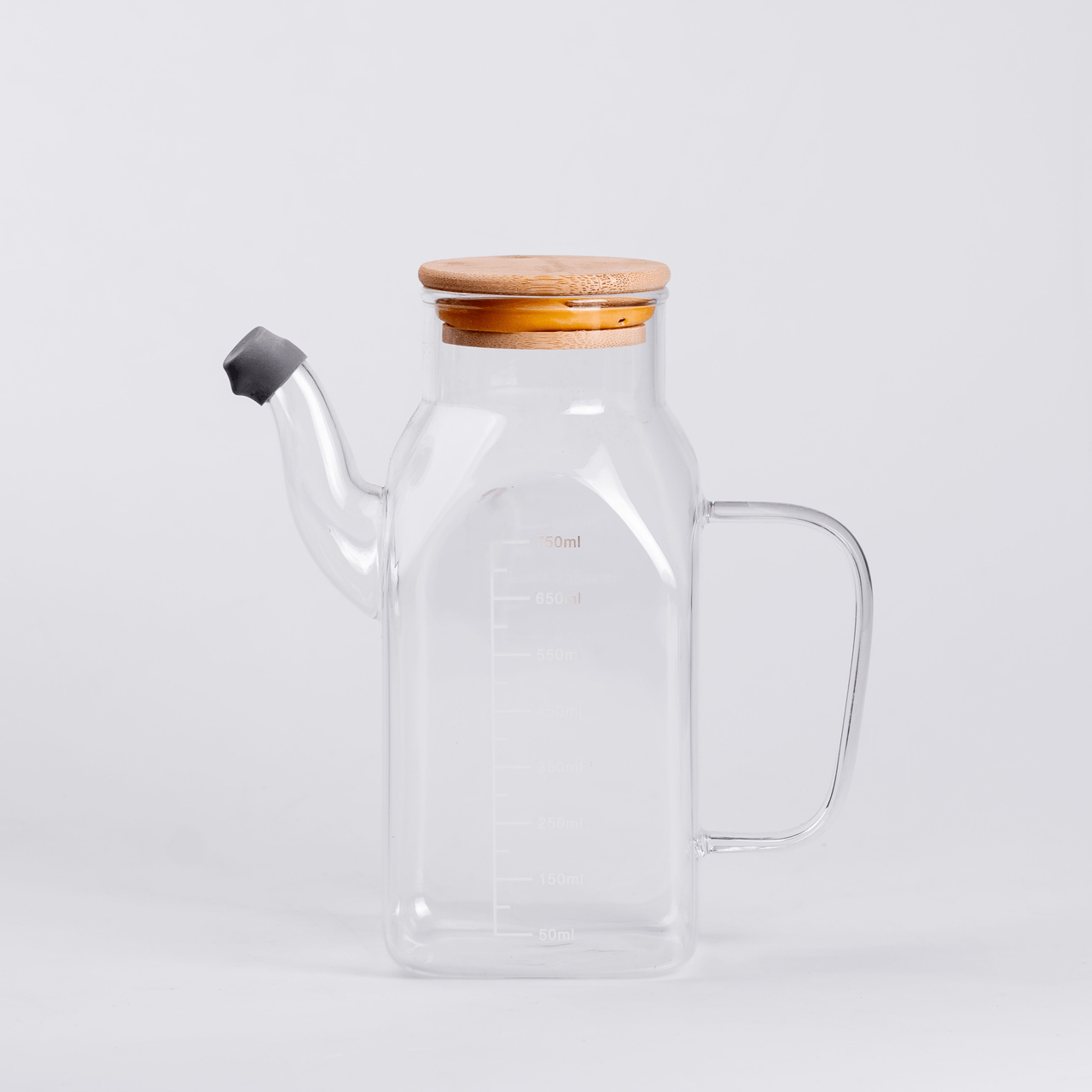 Масло и уксус с бамбуковой крышкой 750 мл скляний чайник для оливкової