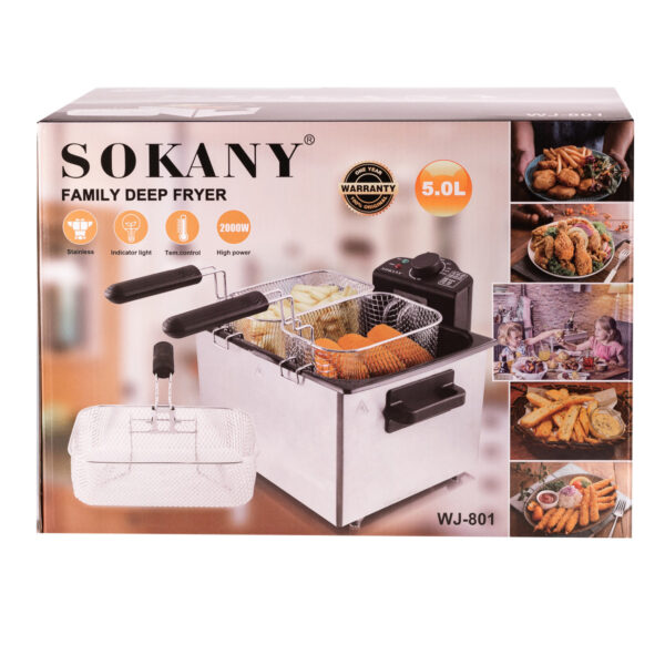 Фритюрница Sokany WJ801 электрическая вкл. 5 литров