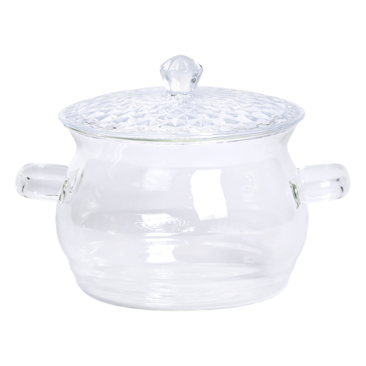Каструля скляна з кришкою 2 літри з боросилікатного скла посуд супниця скляна з кришкою HP-34-6_HP-34-6_Milantium_2