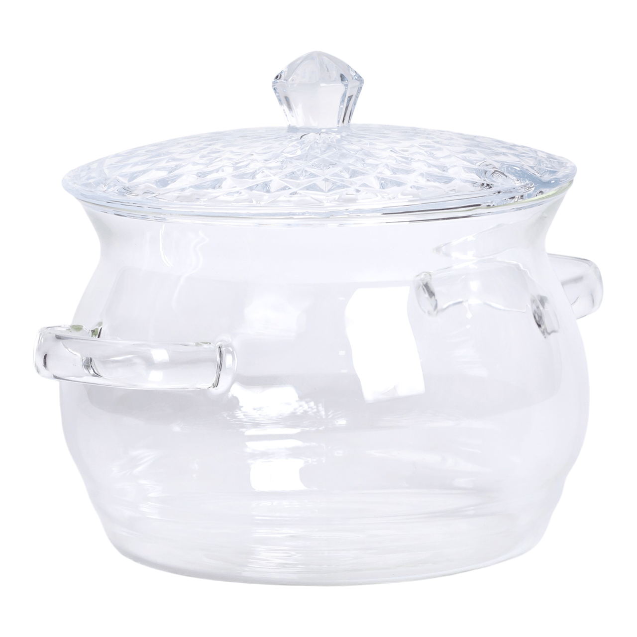 Каструля скляна з кришкою 2 літри з боросилікатного скла посуд супниця скляна з кришкою HP-34-6_HP-34-6_Milantium_4